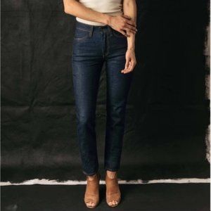 IMOGENE + WILLIE Imogene Slim Straight Indigo Jeans USA Made Cone Denim, sz 32